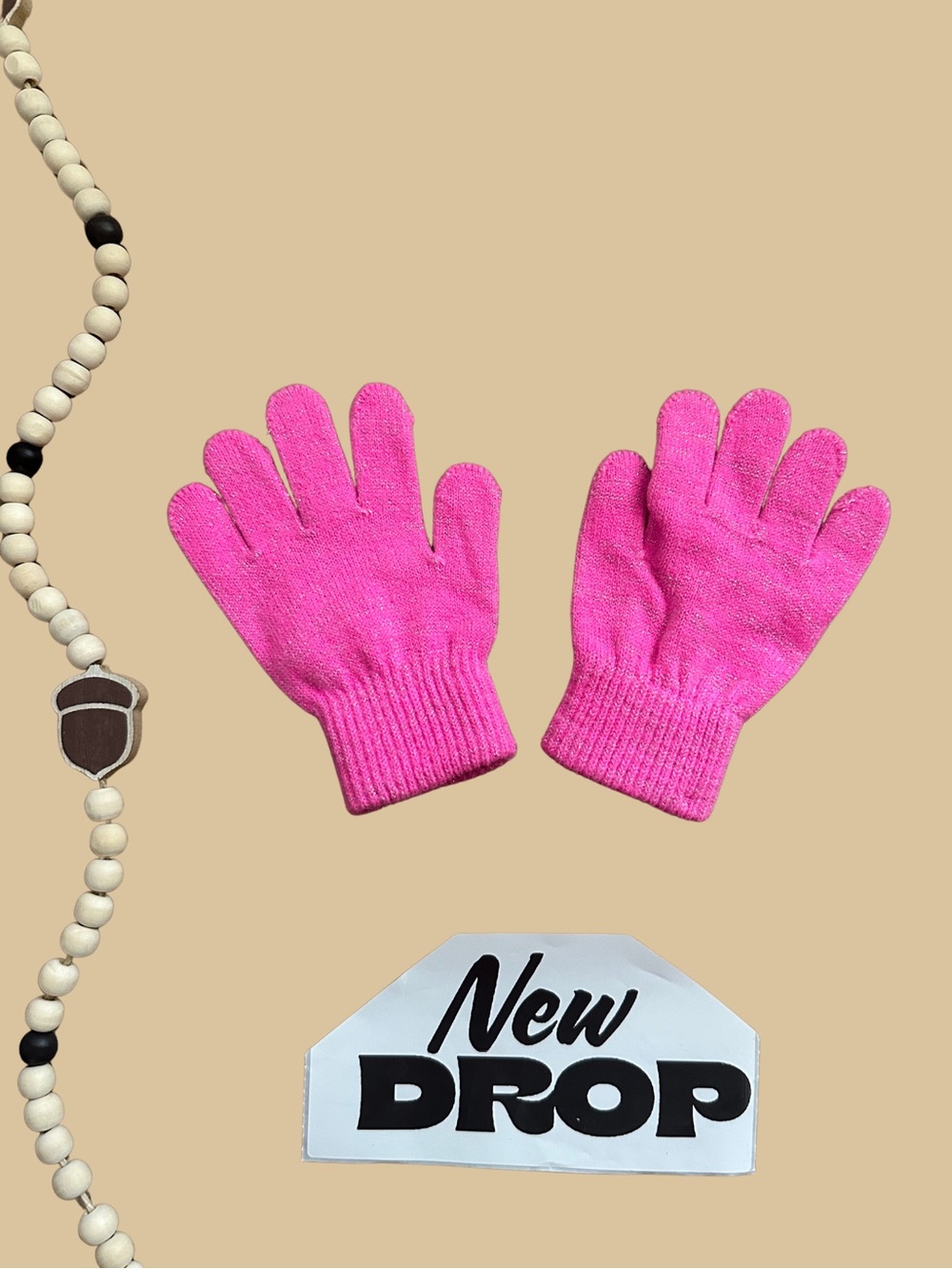 CAPELLI OF NEW YORK Glitter Gloves SIZE S/M (GIRLS) Luxe Accessory Warm